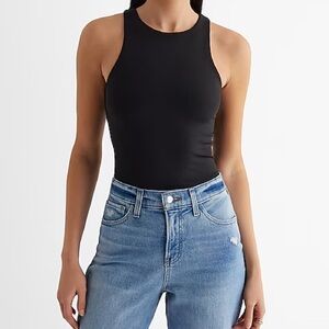Express Body Contour Black Tank